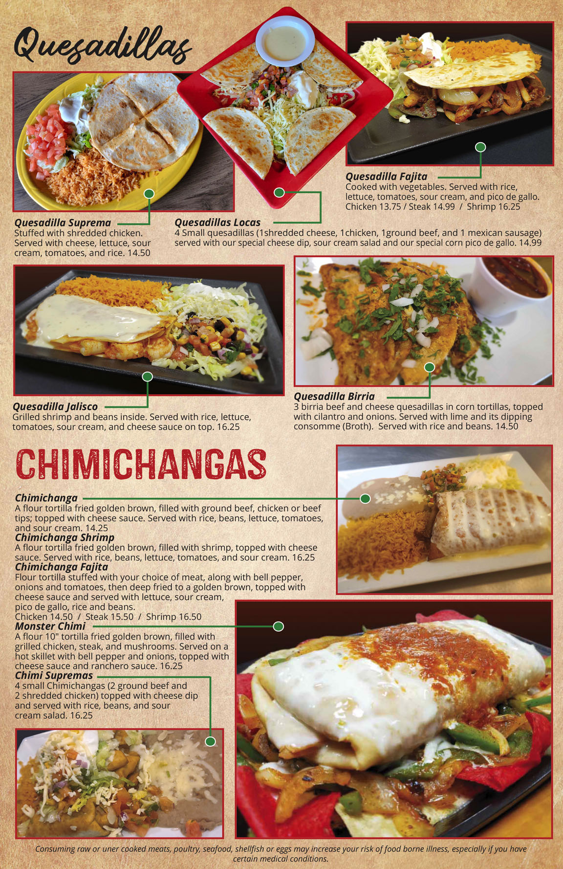 Menu / TRES CAMINOS PONTOON BEACH Restaurant and Mexican Kitchen