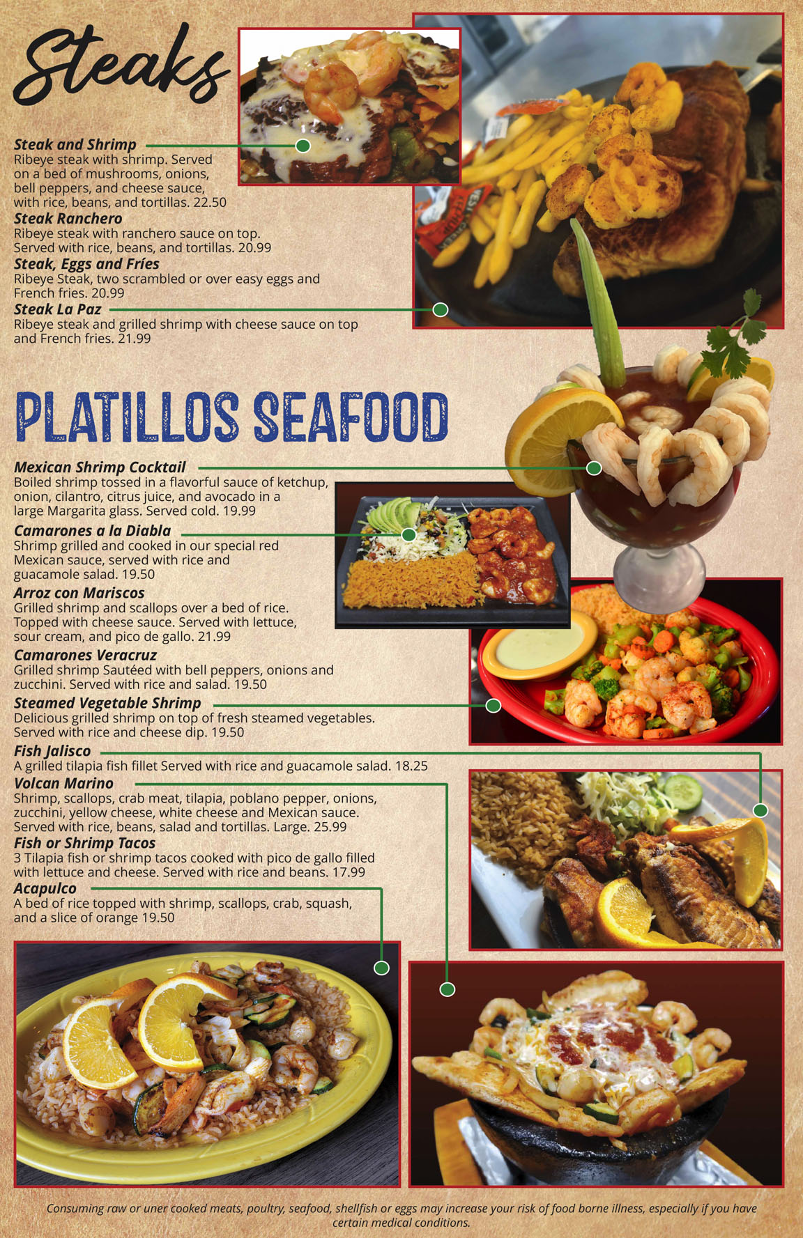 Menu / TRES CAMINOS PONTOON BEACH Restaurant and Mexican Kitchen